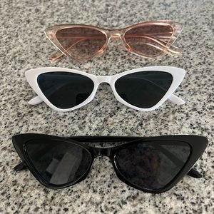3 pairs of cat eye glasses